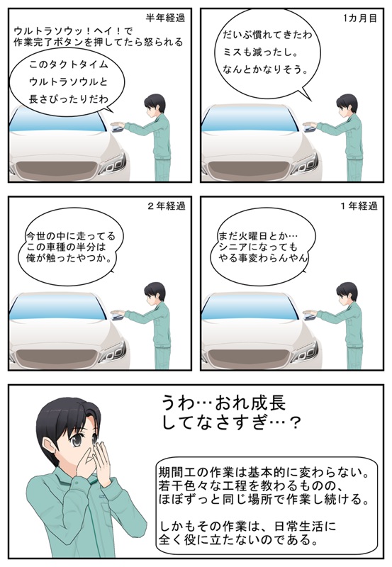 期間工は成長しない。